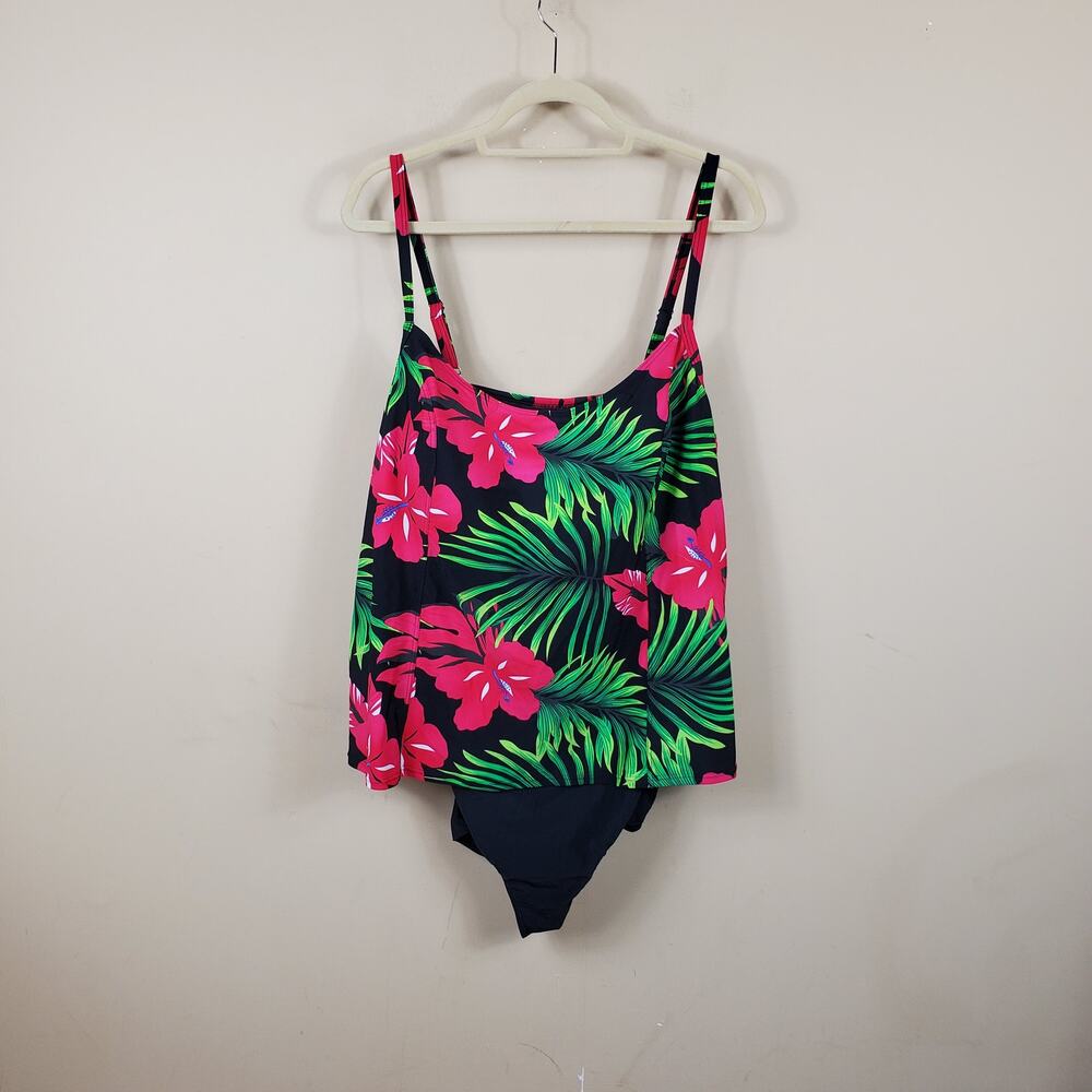 Island Pearls Tropical One Piece Plus Size 26